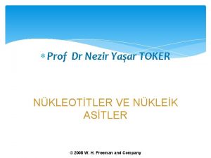 Prof Dr Nezir Yaar TOKER NKLEOTTLER VE NKLEK