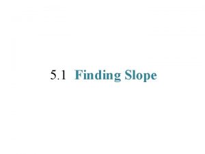 How to find slope of a line
