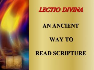 Lectio divina steps