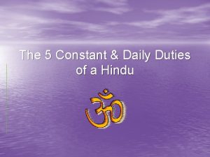 5 daily duties of hinduism