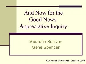 Appreciative inquiry exercise