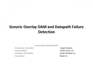 Overlay oam packet