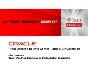 Oracle desktop virtualization