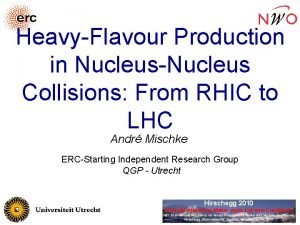 HeavyFlavour Production in NucleusNucleus Collisions From RHIC to