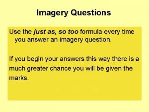Imagery questions examples
