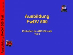 Uwe Kister 2006 Ausbildung Fw DV 500 Teil