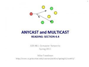 Anycast vs multicast