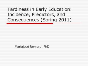 Tardiness in education