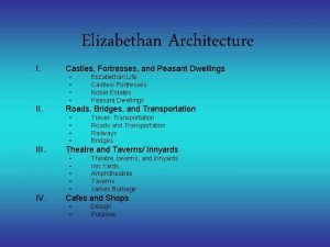 Elizabethan castles