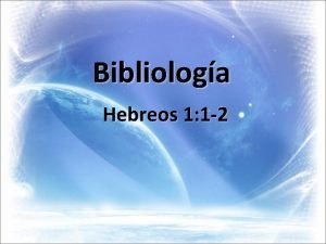 Hebreos 1 1 2