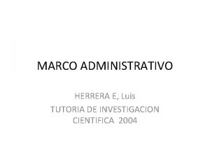 Marco administrativo