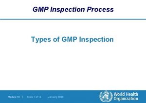 Types of gmp Types of gmp