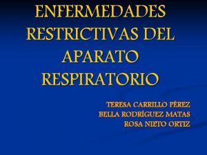 Enfermedades restrictivas