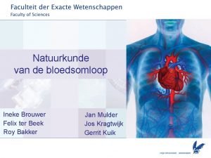 Natuurkunde van de bloedsomloop Ineke Brouwer Felix ter