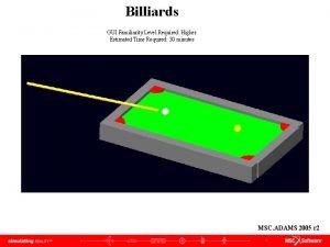 Billiards GUI Familiarity Level Required Higher Estimated Time