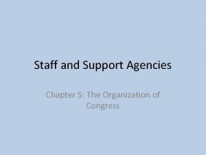 Supporting agencies