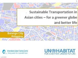 1 Sustainable Transportation in Asian cities for a