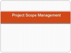 Importance of project scope management