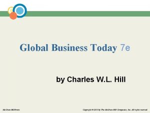 Global Business Today 7 e by Charles W