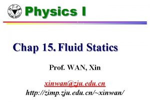 Fluid statics physics