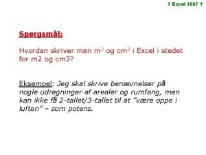 Excel m 2
