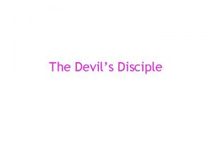 Devil's disciple characters