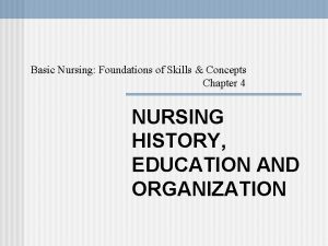 Basic Nursing Foundations of Skills Concepts Chapter 4