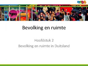 Bevolking en ruimte