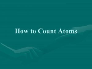 How to Count Atoms Symbol 1 The symbol