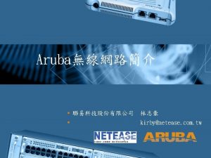 Aruba thin ap