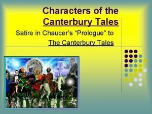 Canterbury tales satire characters