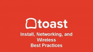 Toast meraki router