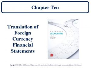 Translation of financial statements
