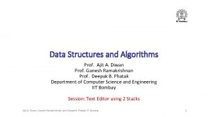 IIT Bombay Data Structures and Algorithms Prof Ajit