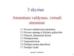 3 skyrius Atmintins valdymas virtuali atmintin 3 1