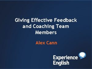 Header or title Giving Effective Feedback and Coaching