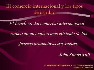 El comercio internacional y los tipos de cambio