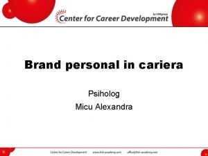Brand personal in cariera Psiholog Micu Alexandra Personal