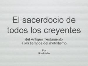 Sacerdocio de todos los creyentes