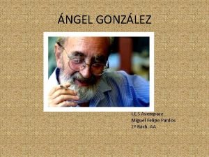 NGEL GONZLEZ I E S Avempace Miguel Felipe