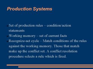 Production rules examples Production rules examples