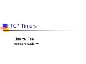 Tcp timers