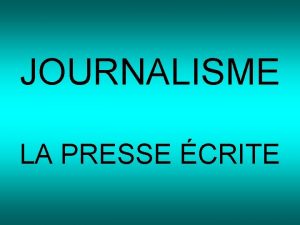 Le sommaire d'un journal Le sommaire d'un journal