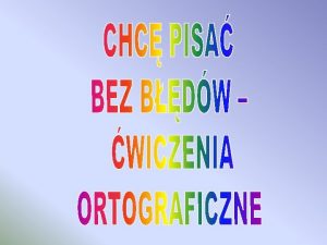 Opis prezentacji