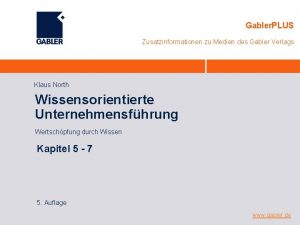 Gabler PLUS Zusatzinformationen zu Medien des Gabler Verlags