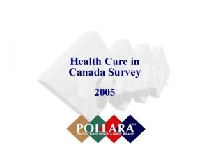 Health Care in Canada Survey 2005 Health Care
