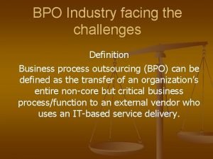 Challenges in bpo industry