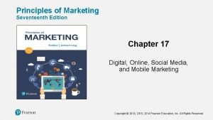 Principles of marketing chapter 17