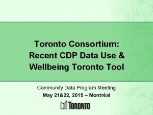 Wellbeing toronto