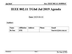 doc IEEE 802 11 190985 r 5 Jul